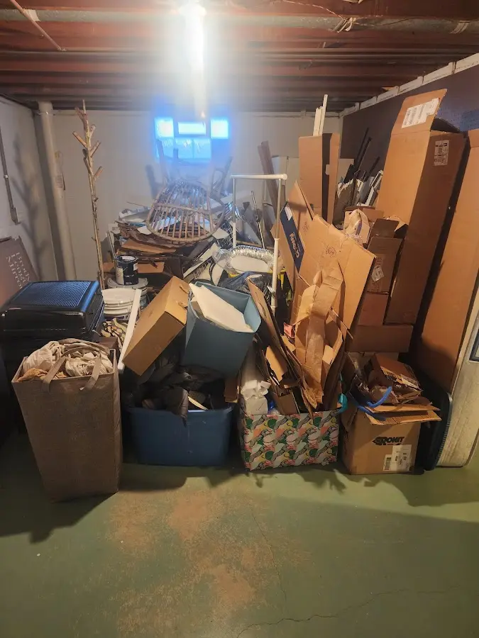 Roll-off dumpster container at job site for 20 Yard Dumpster Rental in Hamden